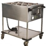 Au bain marie 2x1/1 230 Volt verrijdbaar