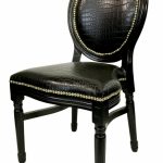Croco chair black round
