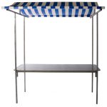 Marktkraam excl Op- en Afbouw Blauw/wit