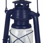 Lantaarn met led 25cm blauw excl batterij