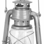 Lantaarn met led 25cm zilver excl batterij