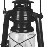 Lantaarn met led 25cm zwart excl batterij