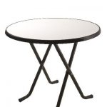 Terrastafel  86cm ø zwart/wit